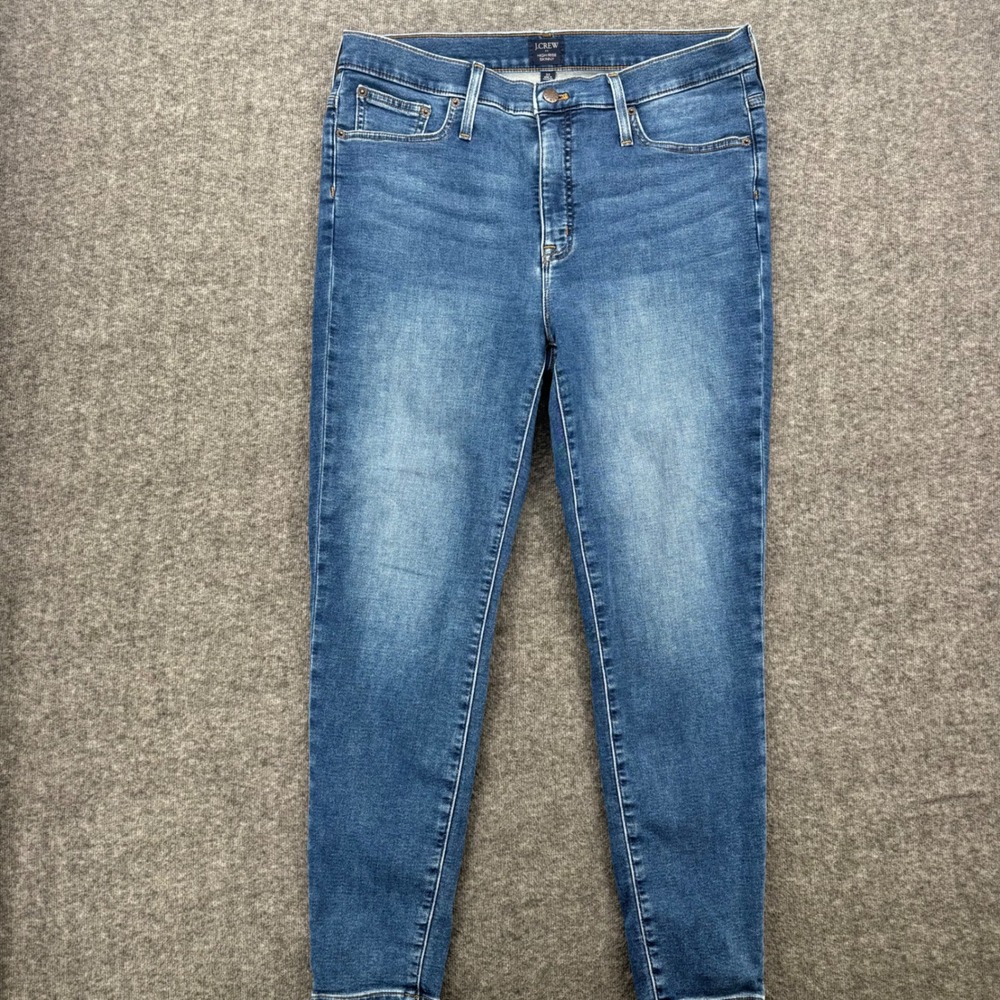 J.Crew Womens High Rise Skinny Jeans Medium Wash Denim Size 32 High Waist